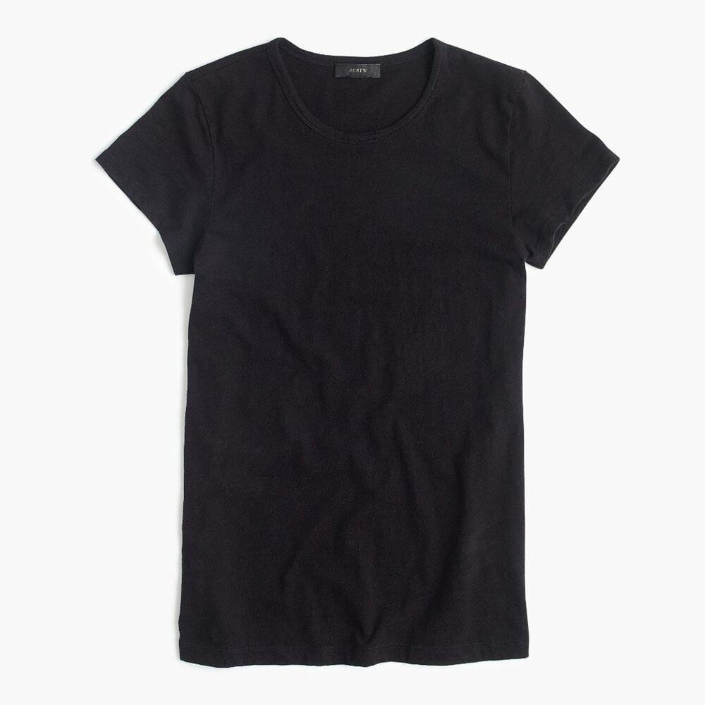 J. Crew Basic Crew Neck Black Short Sleeve Tee